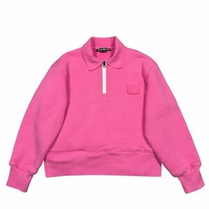 ACNE STUDIOS Pink Half Zip Women's Collared Sweatshirt‎